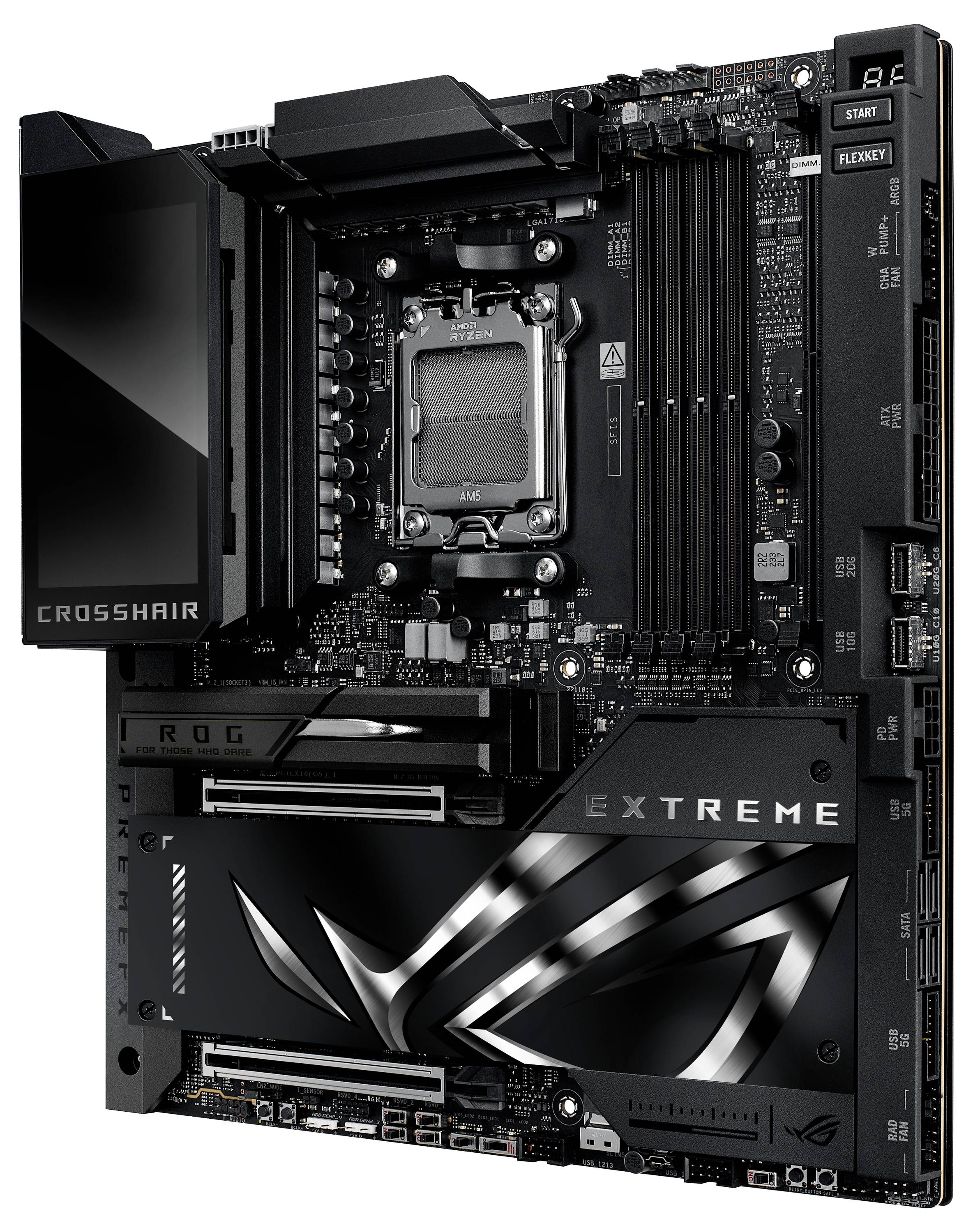 Asus MB ASUS ROG CROSSHAIR X870E EXTREME Mainboard Sockel (PC) AMD® AM5 Formfaktor (Details) E-ATX Mainboard-Chipsatz AMD® X870E