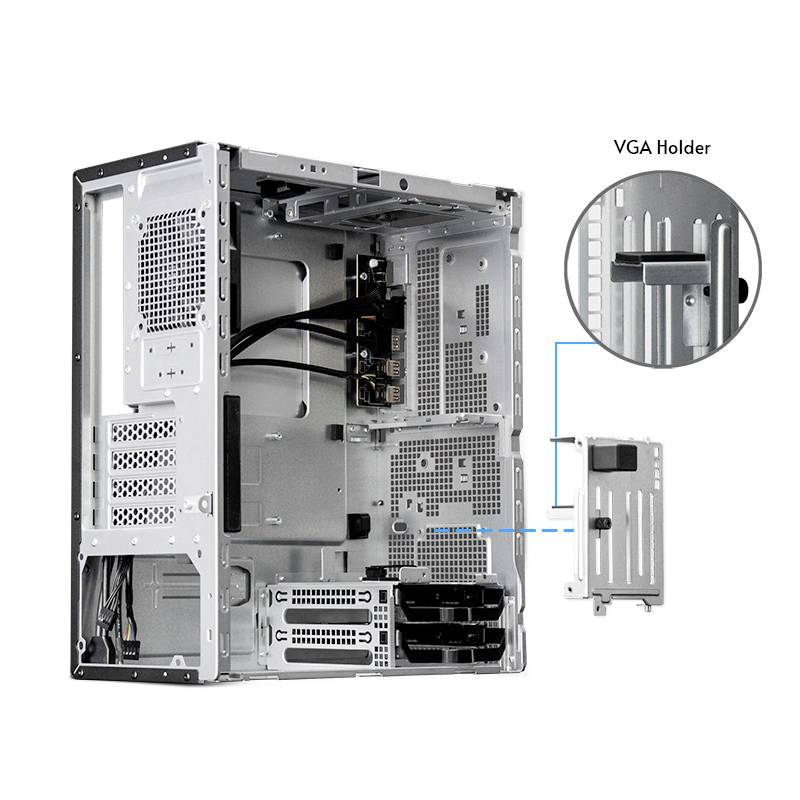 Chieftec Geh MINI UNI BS-20B-OP (B) Midi-Tower PC-Gehäuse Schwarz