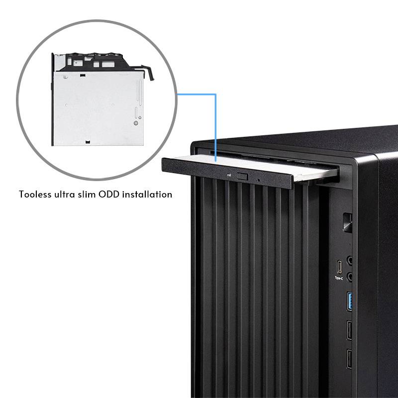 Chieftec Geh MINI UNI BS-20B-OP (B) Midi-Tower PC-Gehäuse Schwarz