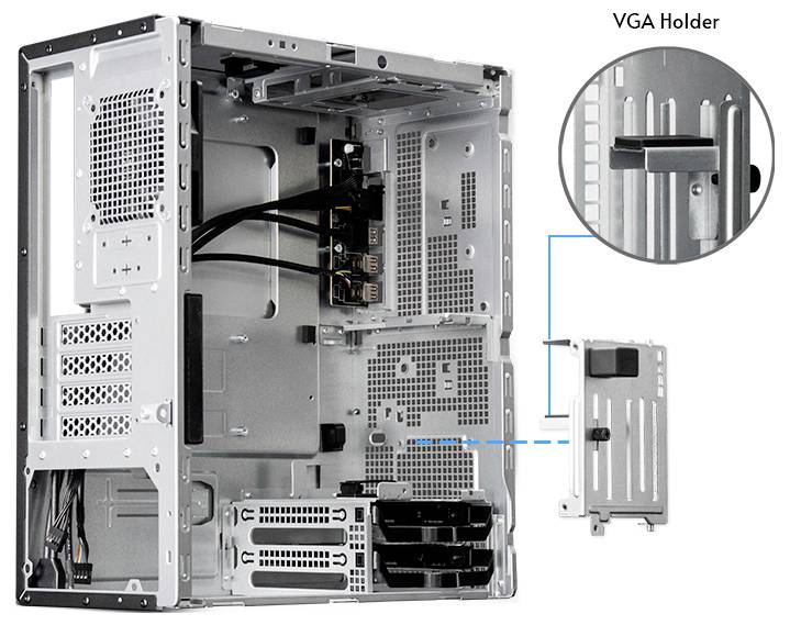 Chieftec Geh MINI UNI BS-20B-OP (B) Midi-Tower PC-Gehäuse Schwarz