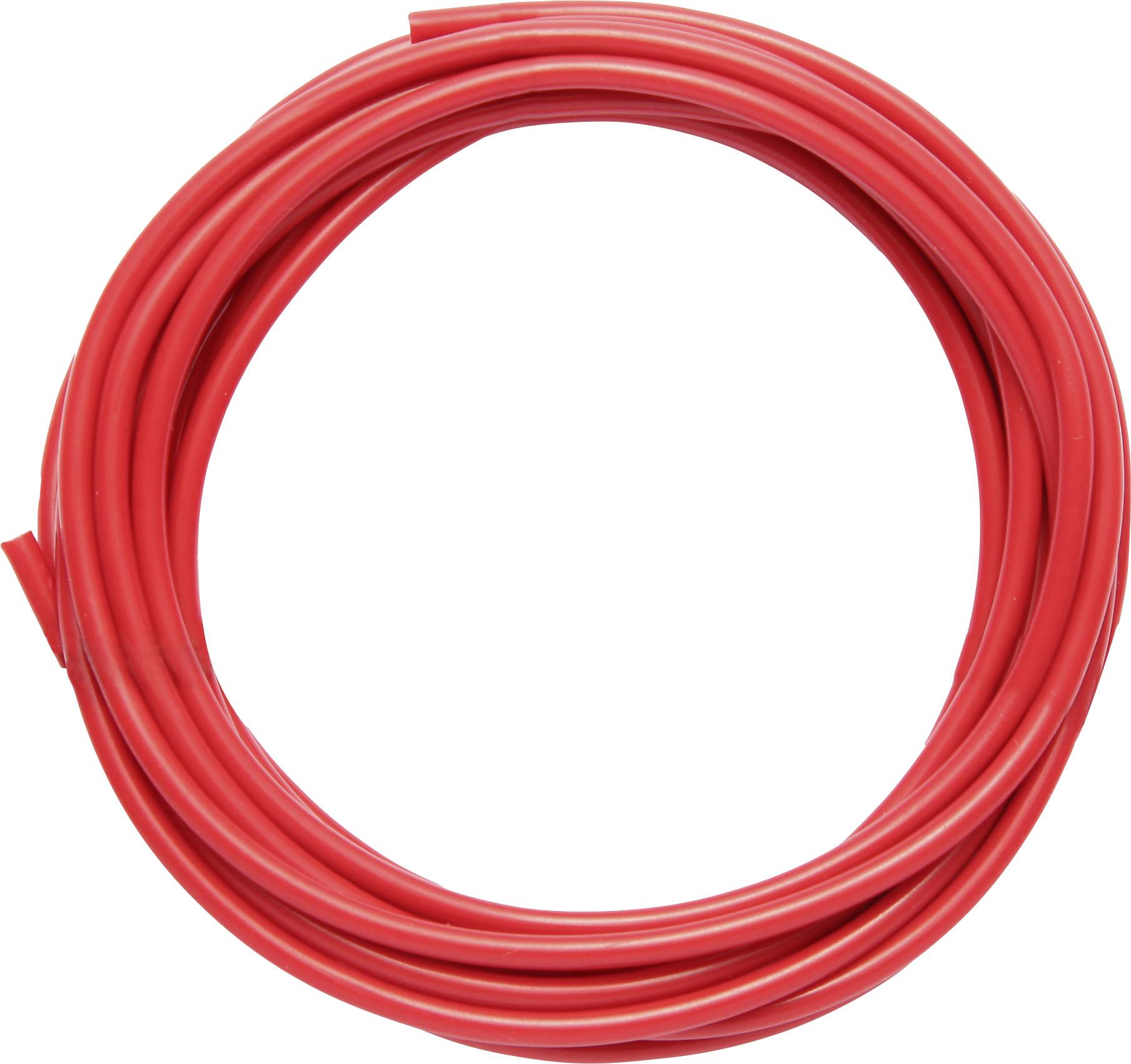 Rotes, aufgerolltes Kabel.