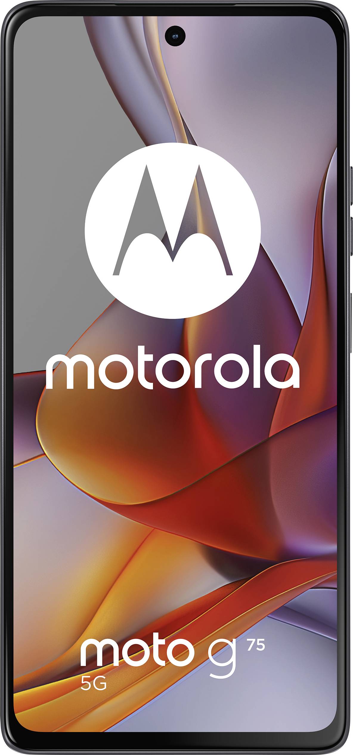 Ein Smartphone der Marke Motorola mit einem Display, auf dem das Logo und der Text 'motorola moto g 5G' zu sehen sind.