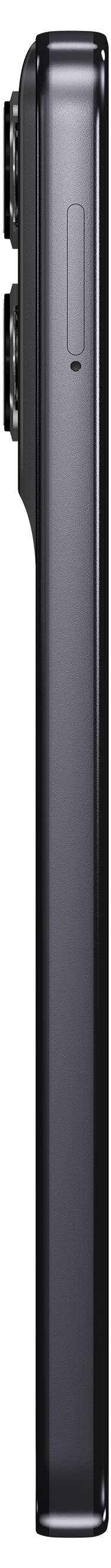 Seitenansicht eines Smartphones in Schwarz mit zwei hervorstehenden Kameraobjektiven oben links.