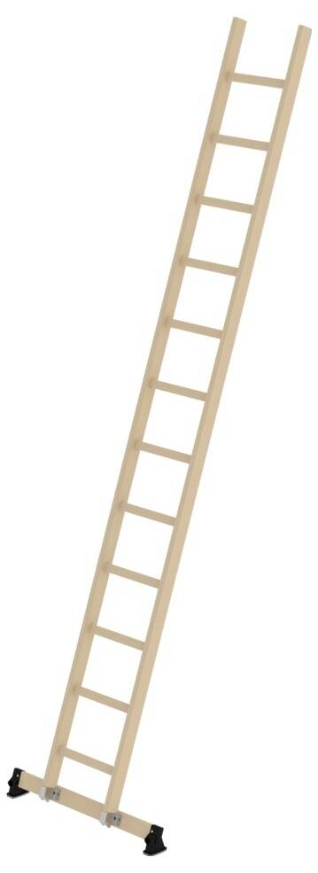 MUNK Günzburger Steigtechnik 033117 Holz Sprossen-Anlegeleiter