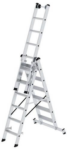 MUNK Günzburger Steigtechnik 033318 Aluminium Stufen-Mehrzweckleiter