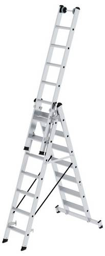 MUNK Günzburger Steigtechnik 033321 Aluminium Stufen-Mehrzweckleiter