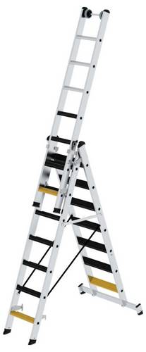 MUNK Günzburger Steigtechnik 033322 Aluminium Stufen-Mehrzweckleiter