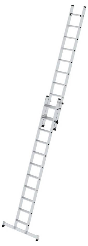 MUNK Günzburger Steigtechnik 040666 Aluminium Stufen-Schiebeleiter