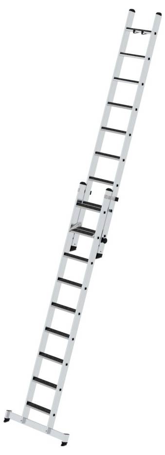 MUNK Günzburger Steigtechnik 040673 Aluminium Stufen-Schiebeleiter