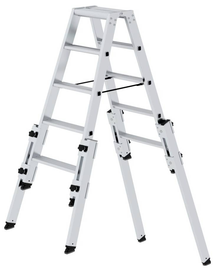 MUNK Günzburger Steigtechnik 042710 Aluminium Stufen-Stehleiter