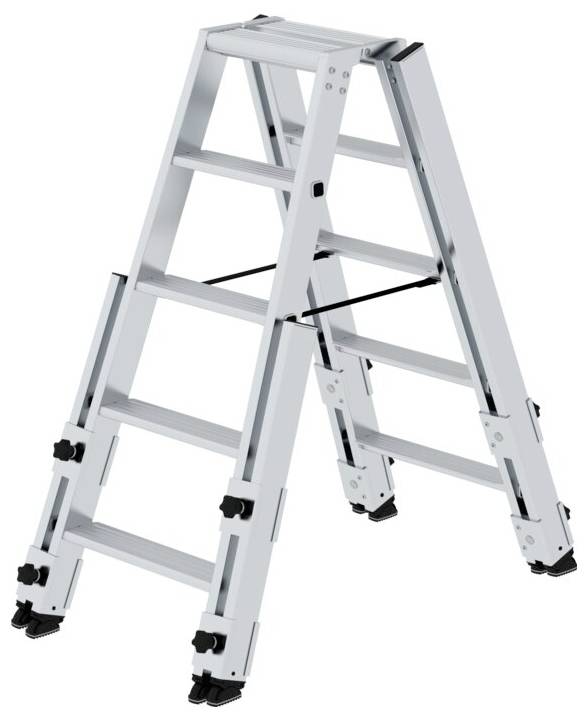 MUNK Günzburger Steigtechnik 042710 Aluminium Stufen-Stehleiter