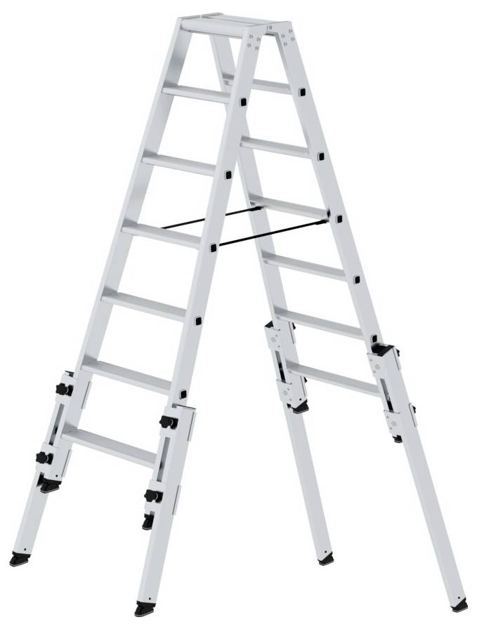 MUNK Günzburger Steigtechnik 042714 Aluminium Stufen-Stehleiter