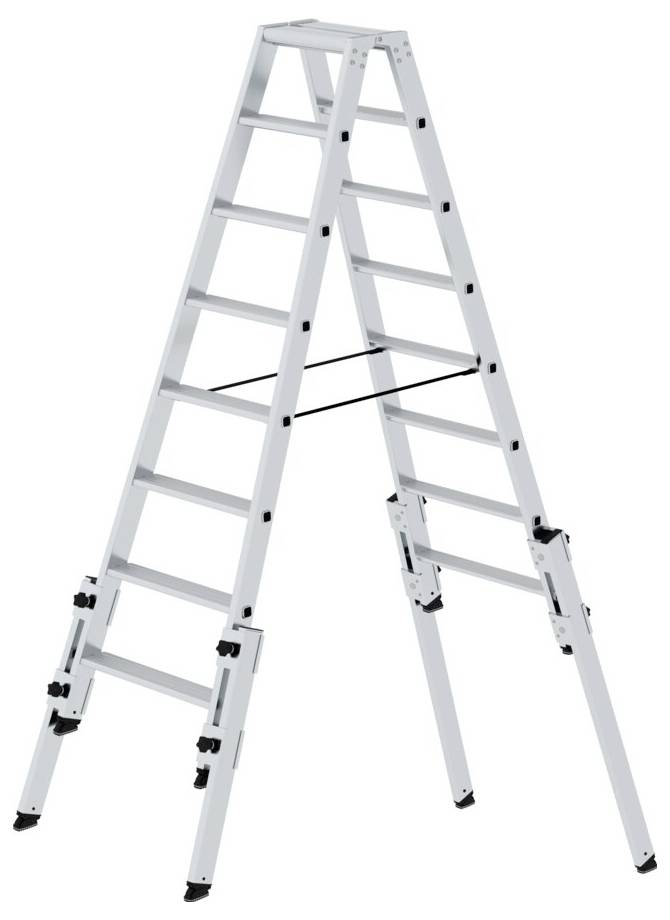 MUNK Günzburger Steigtechnik 042716 Aluminium Stufen-Stehleiter