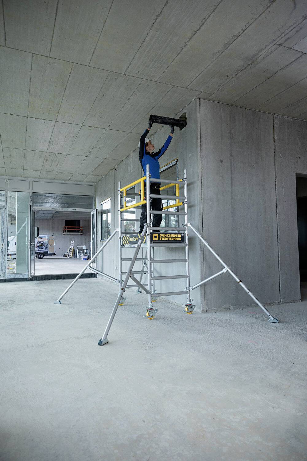 MUNK Günzburger Steigtechnik 125100 Aluminium beschichtet, Aluminium Klappgerüst