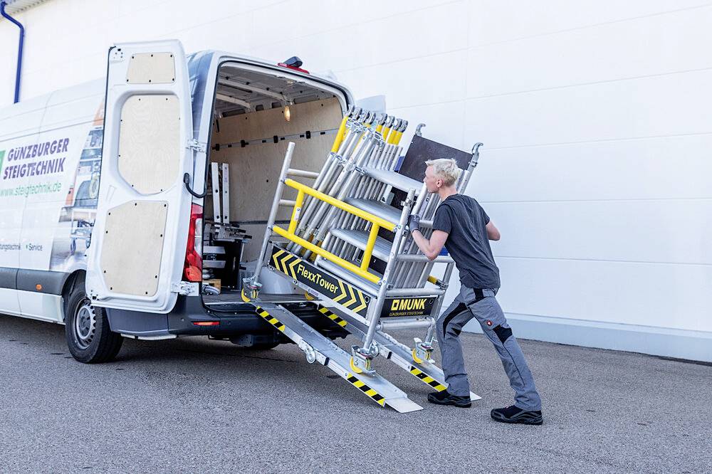 MUNK Günzburger Steigtechnik 125100 Aluminium beschichtet, Aluminium Klappgerüst
