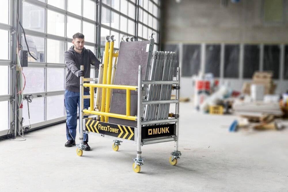 MUNK Günzburger Steigtechnik 125100 Aluminium beschichtet, Aluminium Klappgerüst