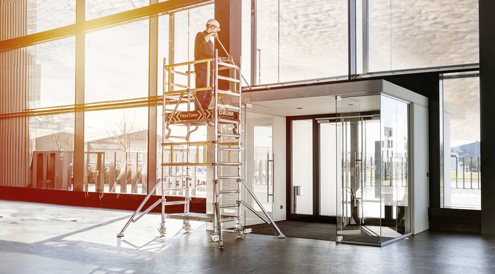 MUNK Günzburger Steigtechnik 125111 Aluminium beschichtet, Aluminium Rollgerüst