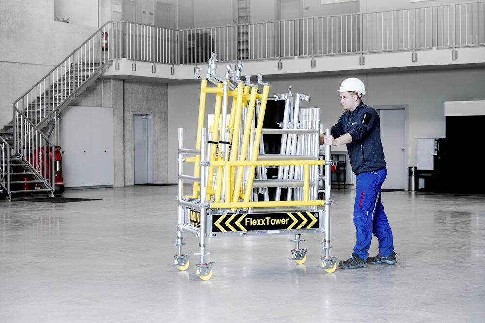 MUNK Günzburger Steigtechnik 125111 Aluminium beschichtet, Aluminium Rollgerüst