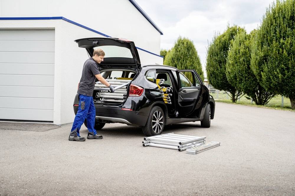 MUNK Günzburger Steigtechnik 125122 Aluminium beschichtet, Aluminium Rollgerüst