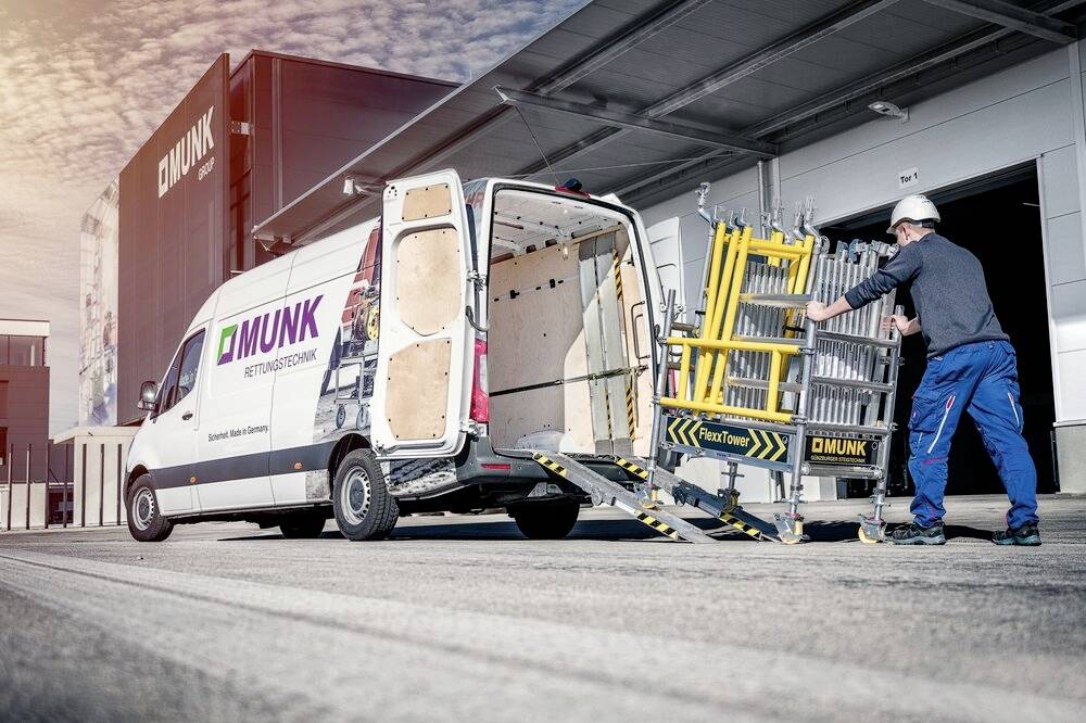 MUNK Günzburger Steigtechnik 125133 Aluminium beschichtet, Aluminium Rollgerüst