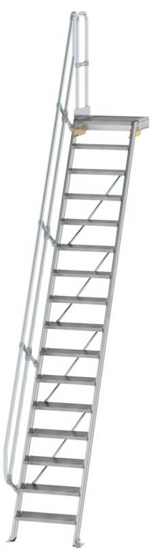 MUNK Günzburger Steigtechnik 600376 Aluminium, Stahl verzinkt Treppe