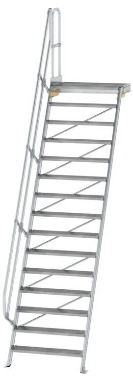MUNK Günzburger Steigtechnik 600415 Aluminium, Stahl verzinkt Treppe