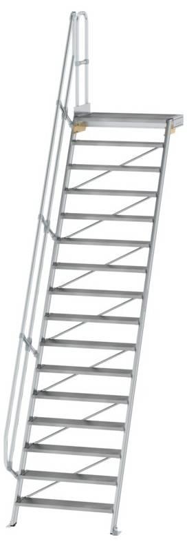 MUNK Günzburger Steigtechnik 600416 Aluminium, Stahl verzinkt Treppe