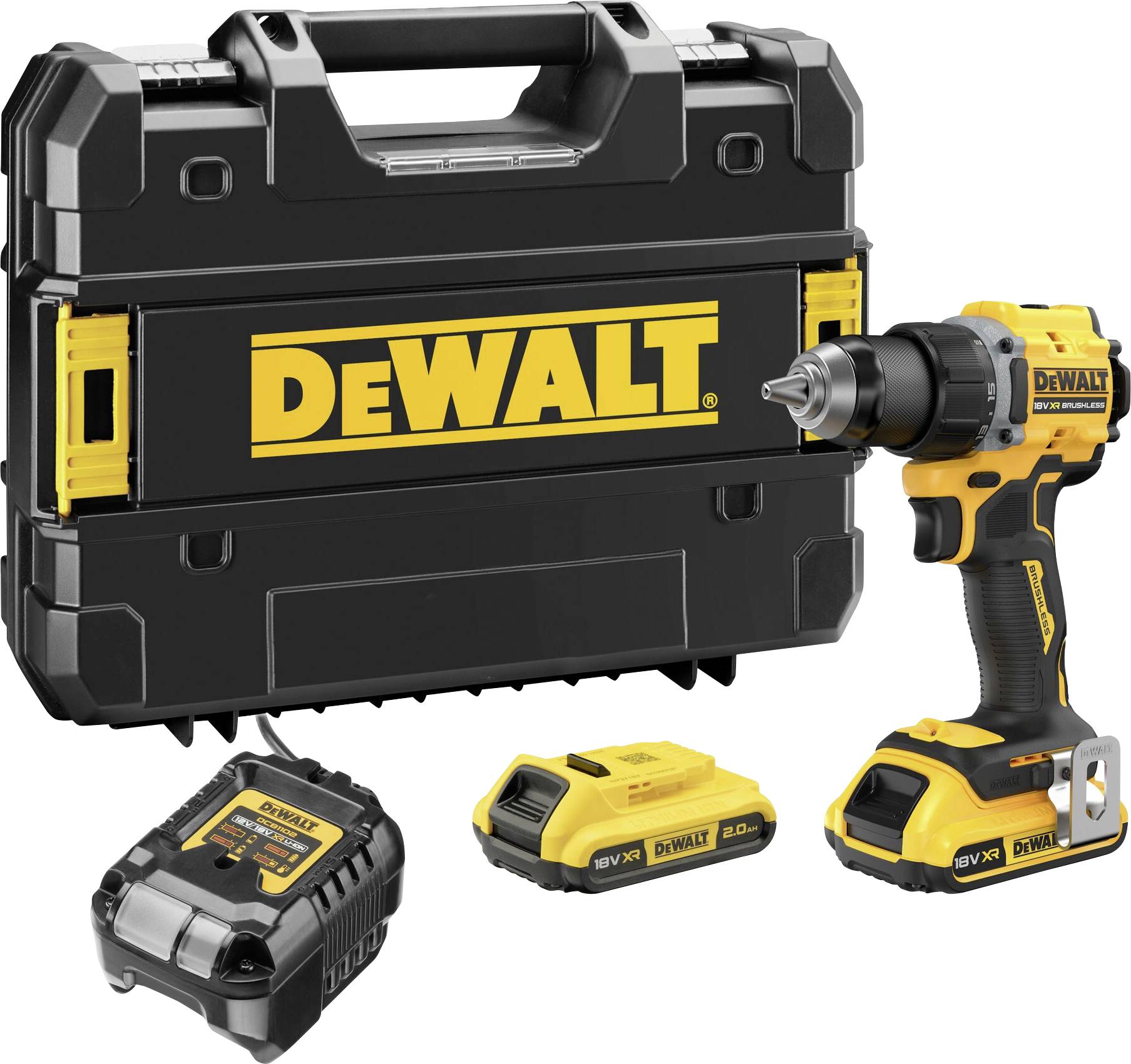DEWALT DCD794D2T-QW DCD794D2T-QW Akku-Bohrschrauber 18 V 2 Ah Li-Ion inkl. 2. Akku, inkl. Ladegerät, inkl. Koffer