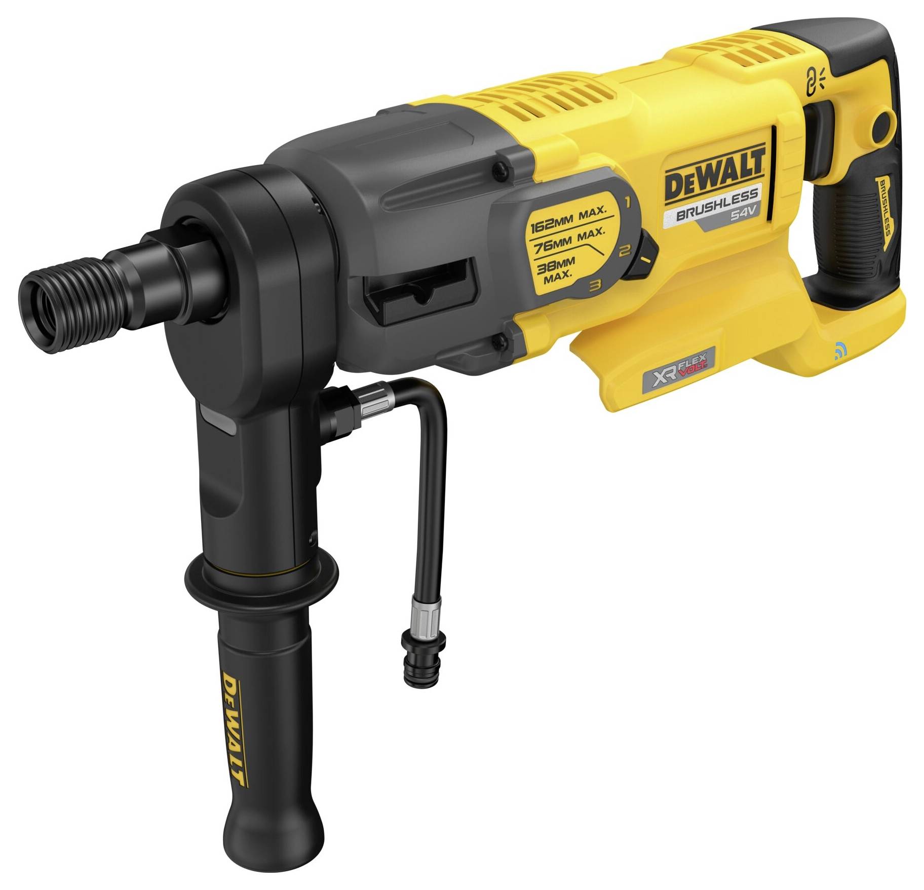 DEWALT DCD150NK-XJ 3-Gang-Akku-Kernbohrmaschine 54V ohne Akku, ohne Ladegerät, inkl. Koffer