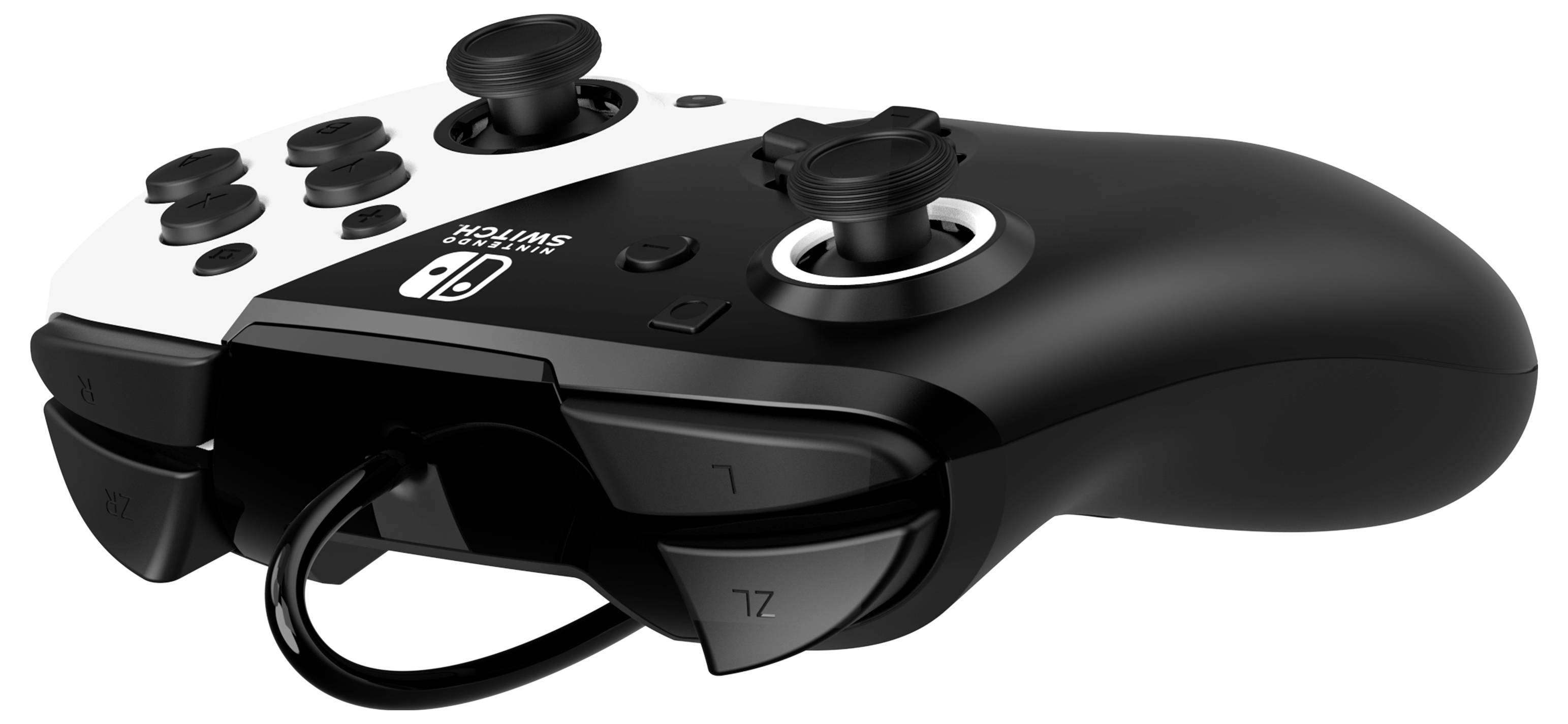 Nintendo PDP Switch Controller schwarz/w Gamepad Switch, Switch OLED Schwarz, Weiß