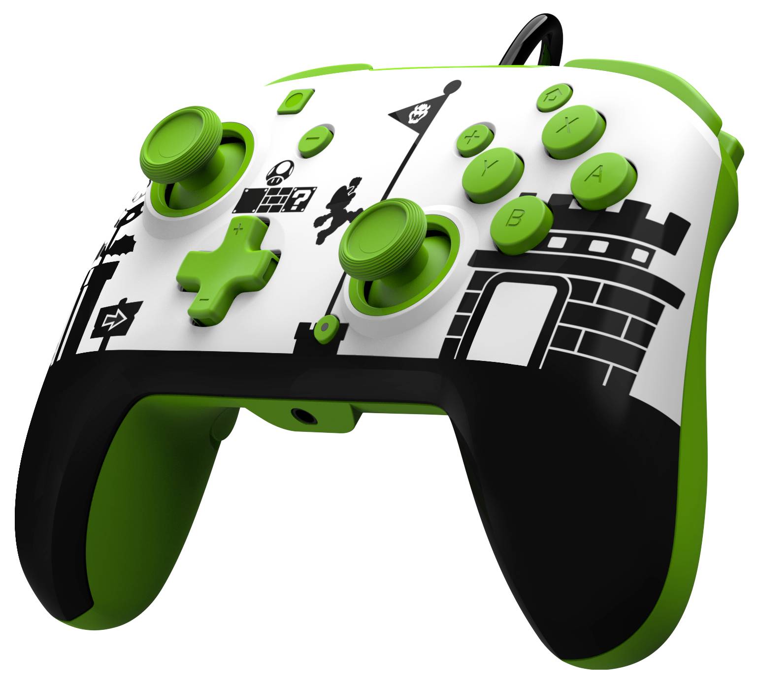 Nintendo PDP Switch Controller Retro Mar Gamepad Switch, Switch OLED Schwarz, Grün, Weiß