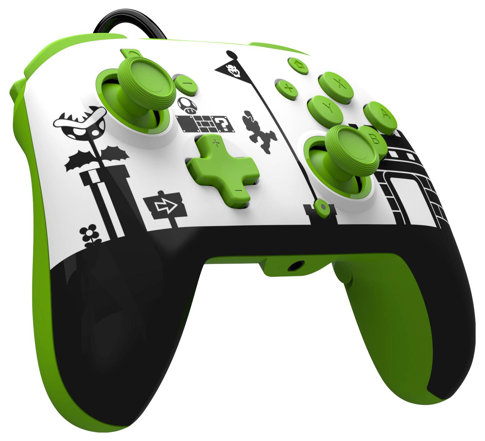 Nintendo PDP Switch Controller Retro Mar Gamepad Switch, Switch OLED Schwarz, Grün, Weiß
