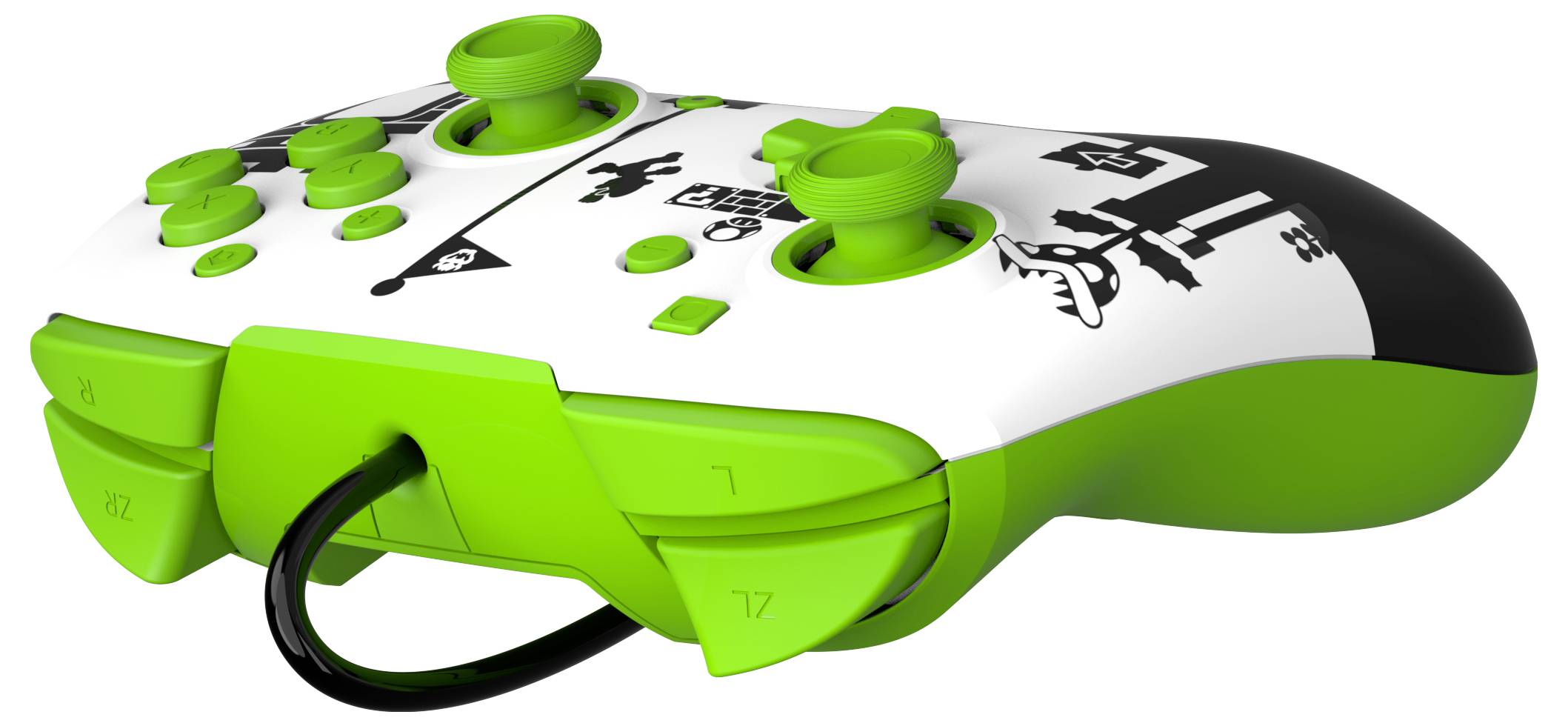Nintendo PDP Switch Controller Retro Mar Gamepad Switch, Switch OLED Schwarz, Grün, Weiß