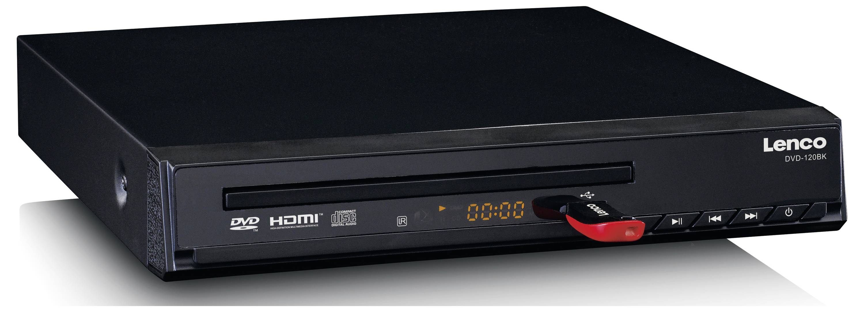 Lenco DVD-120BK Tragbarer DVD-Player