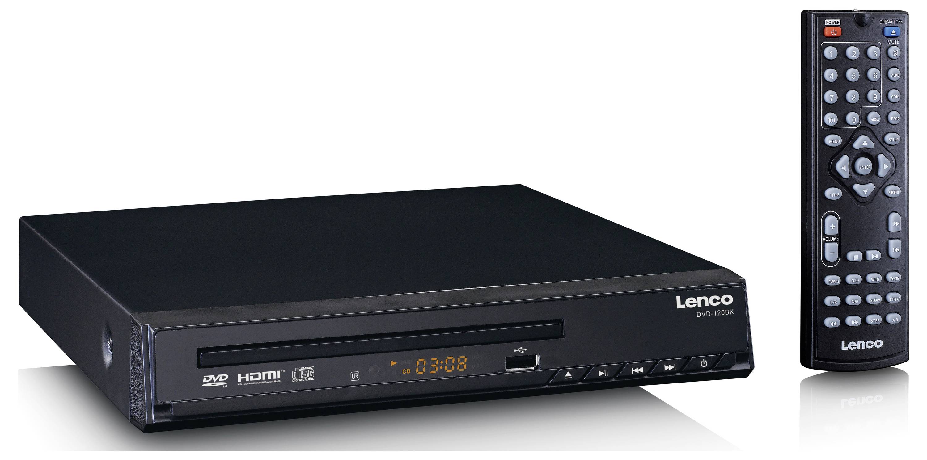 Lenco DVD-120BK Tragbarer DVD-Player