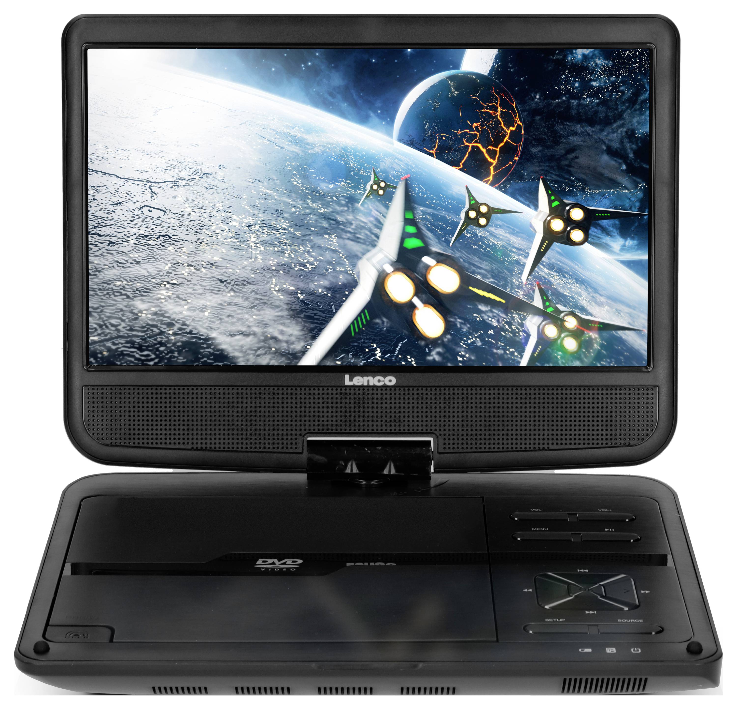 Lenco DVP-1010BK Tragbarer TV mit DVD-Player