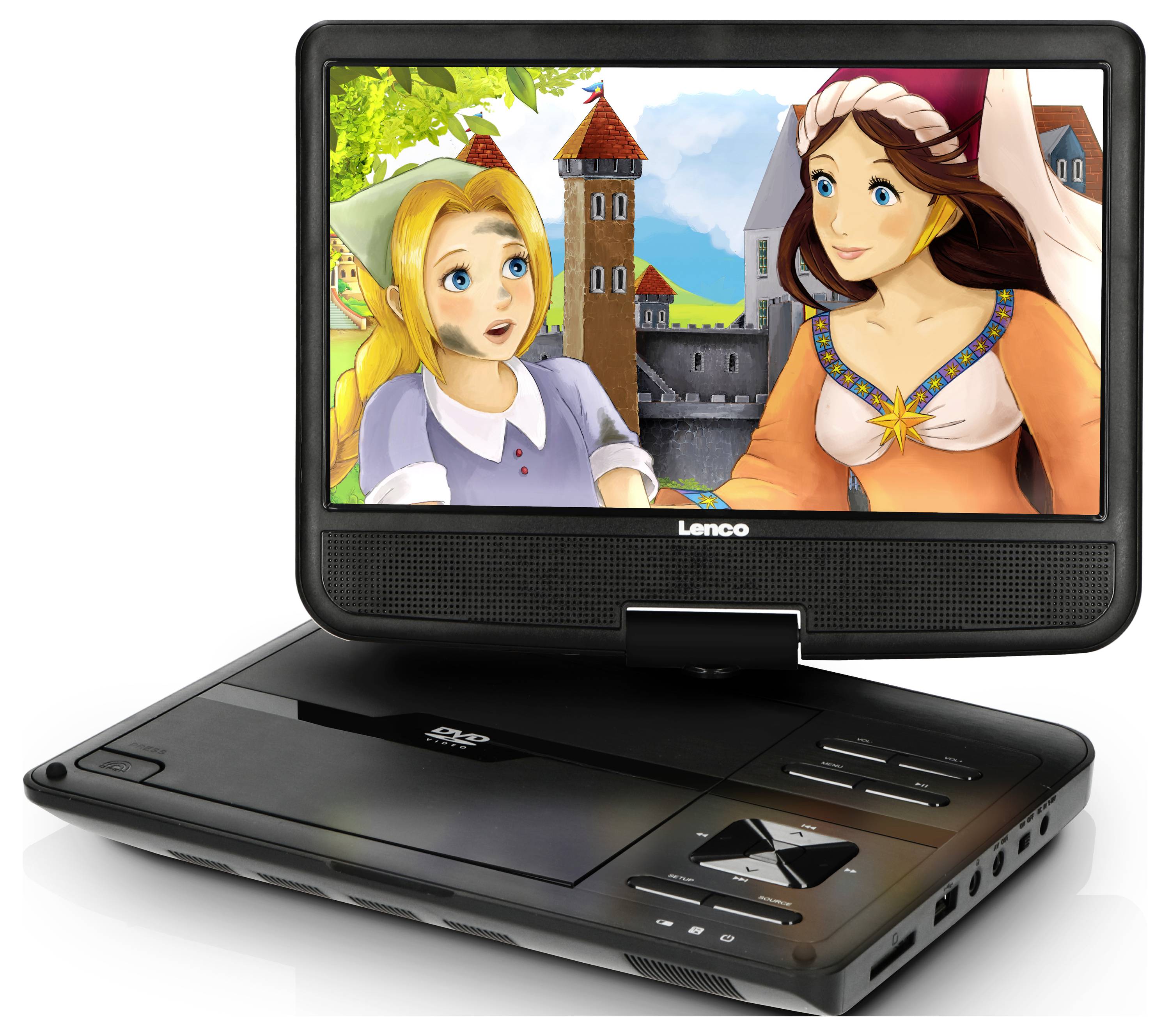 Lenco DVP-1010BK Tragbarer TV mit DVD-Player