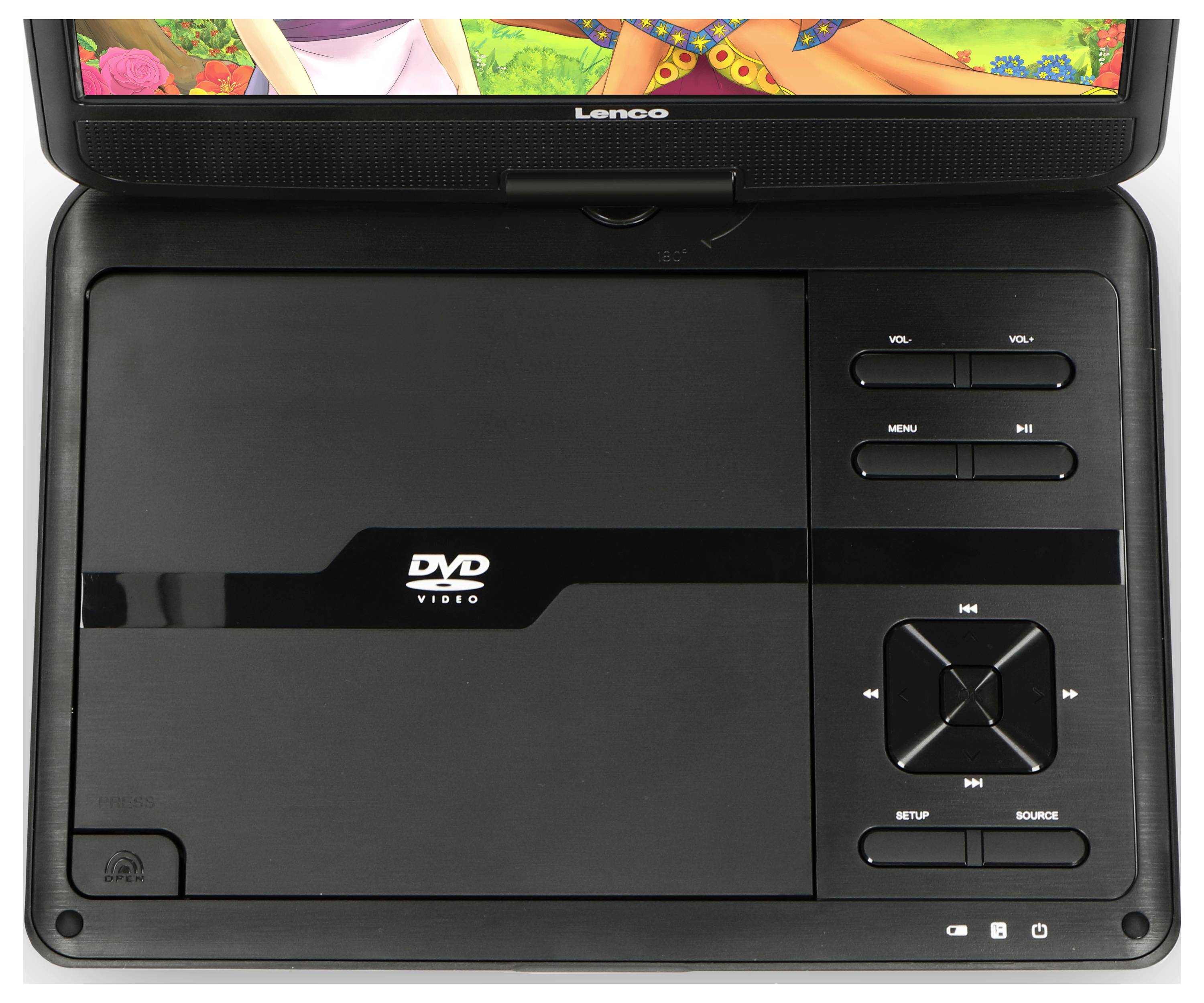 Lenco DVP-1010BK Tragbarer TV mit DVD-Player