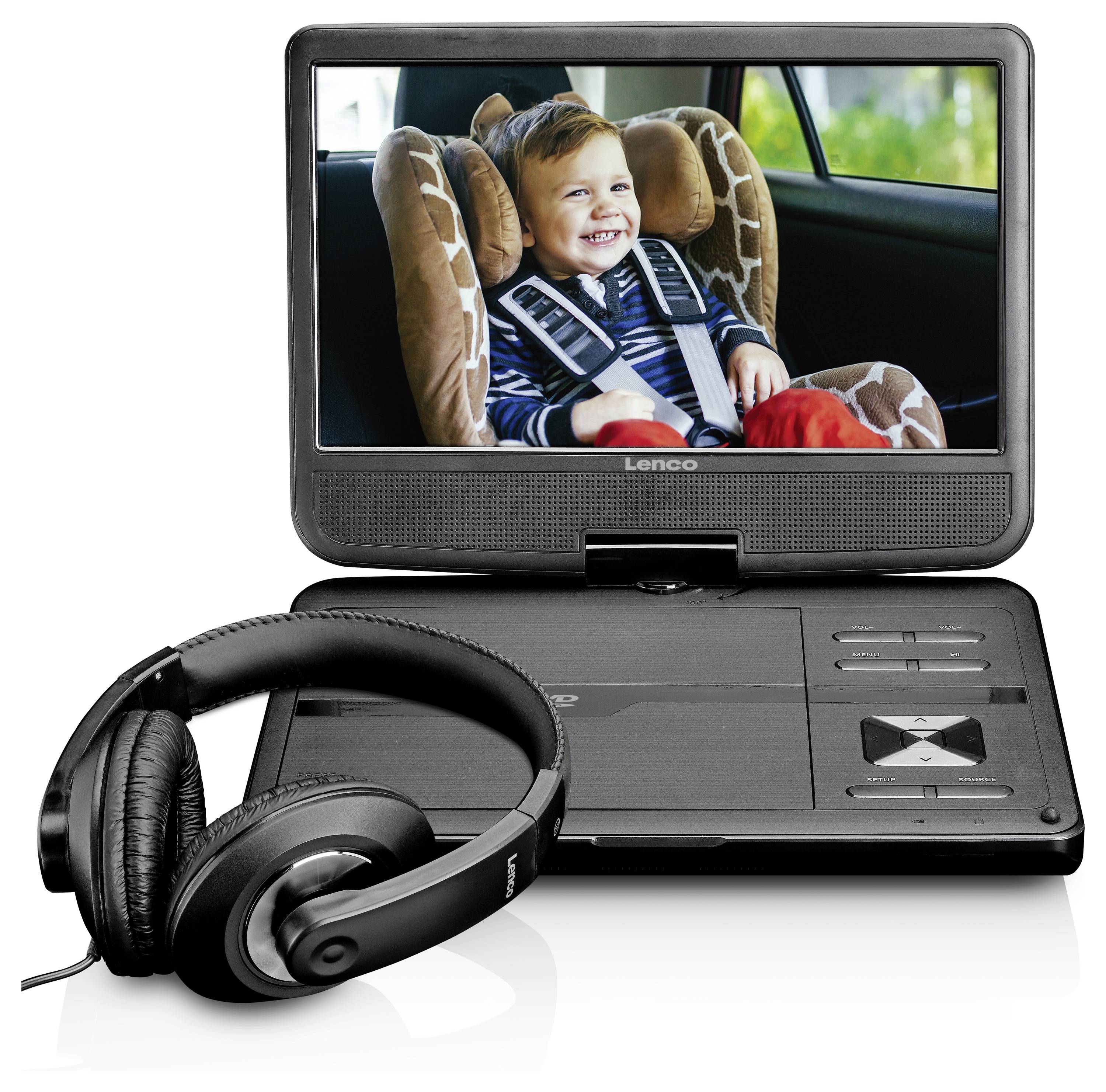 Lenco DVP-1010BK Tragbarer TV mit DVD-Player