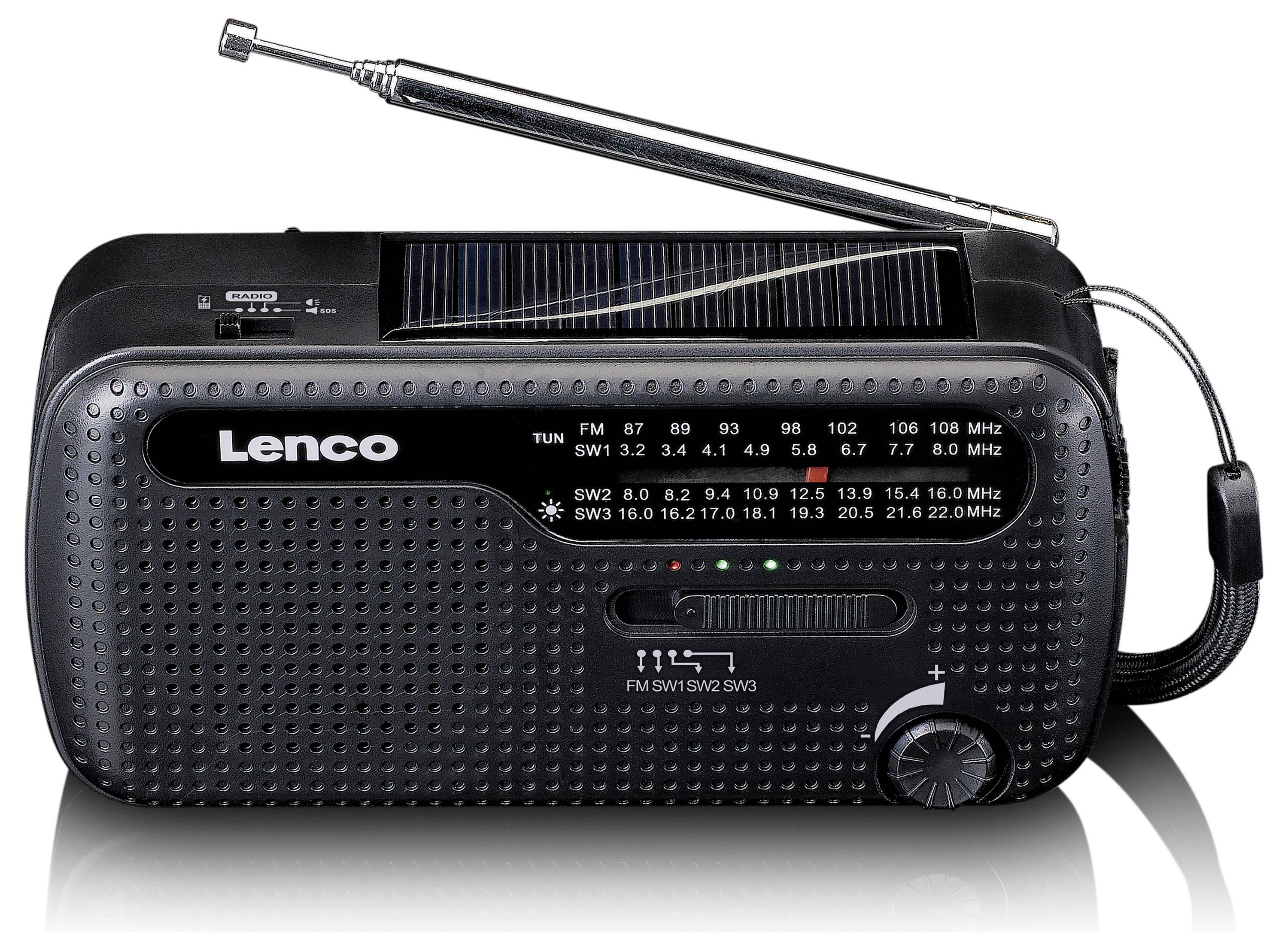 Lenco MCR-113BK Notfallradio Schwarz