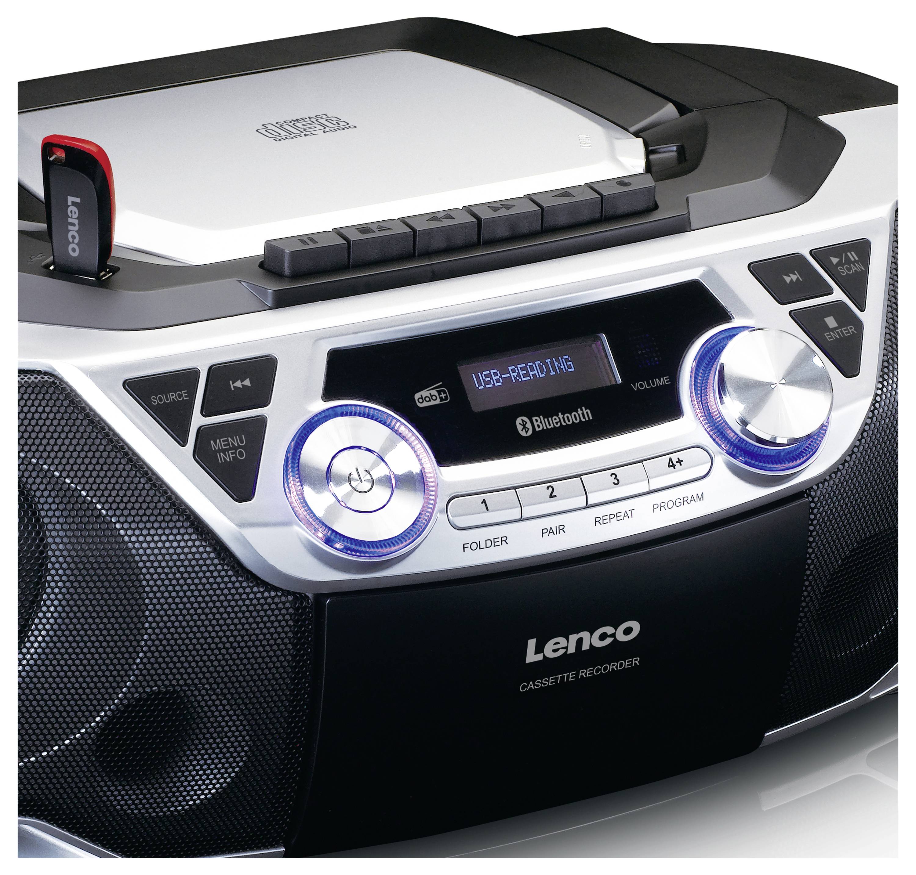 Lenco SCD-720SI Tragbarer CD-Player Silber