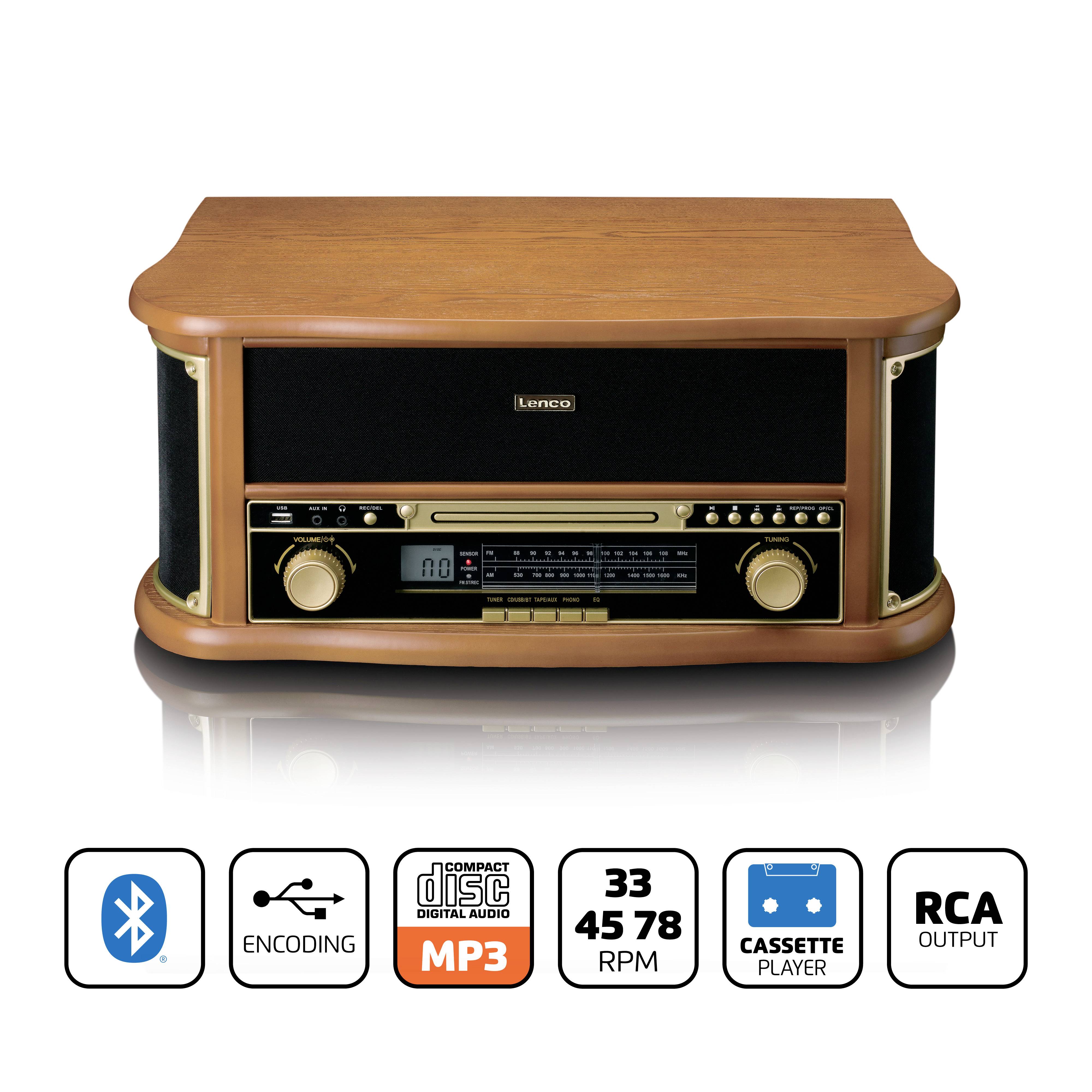 Lenco TCD-2551WD Plattenspieler Holz