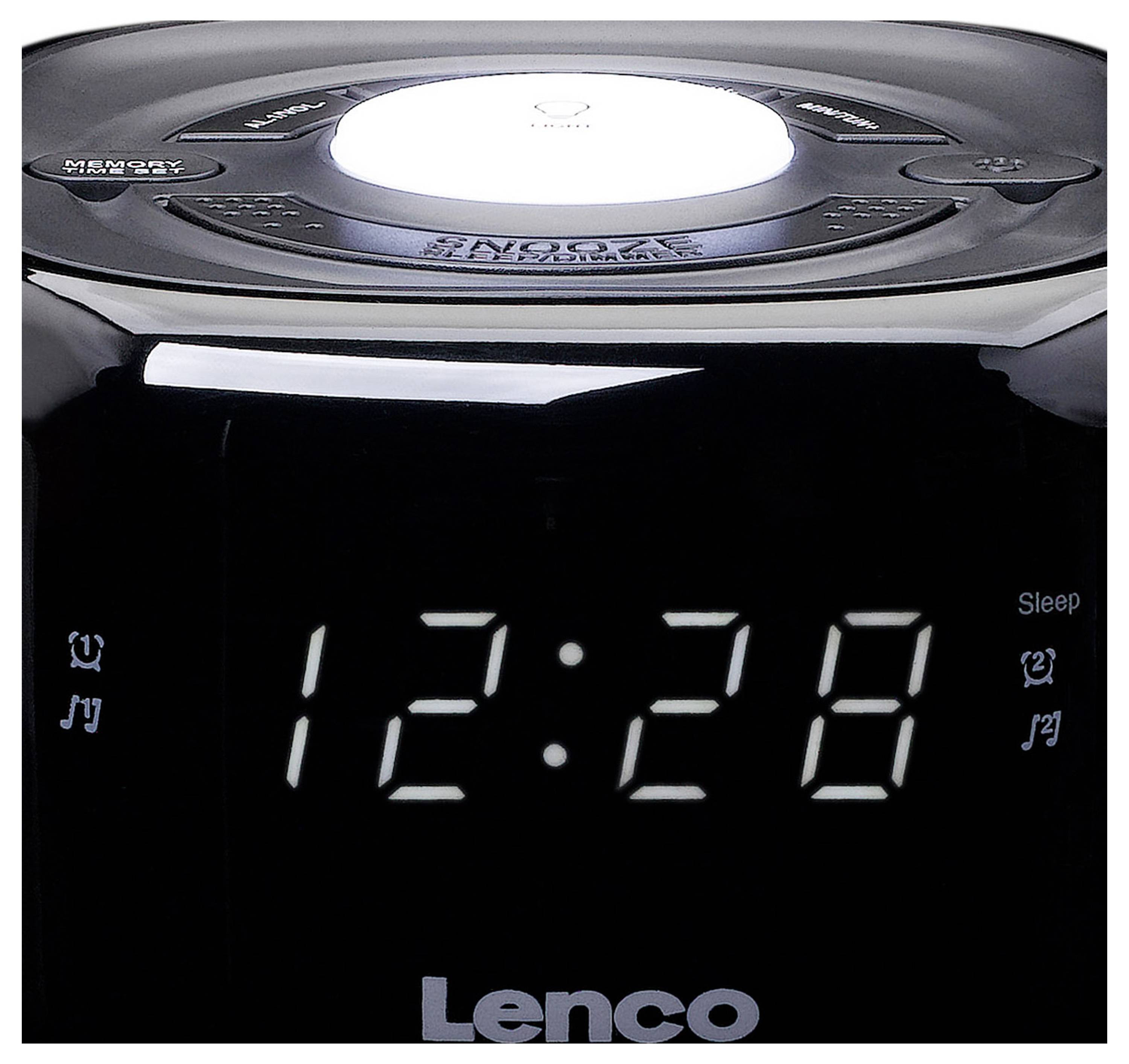 Lenco CR-12BK Radiowecker Schwarz