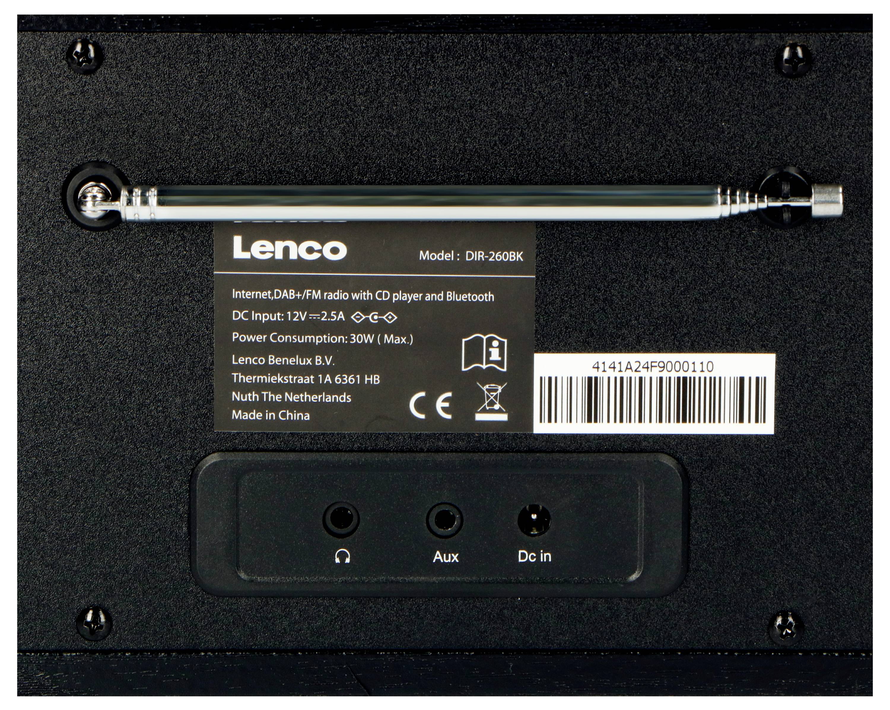 Lenco DIR-260BK Internet Kofferradio Schwarz