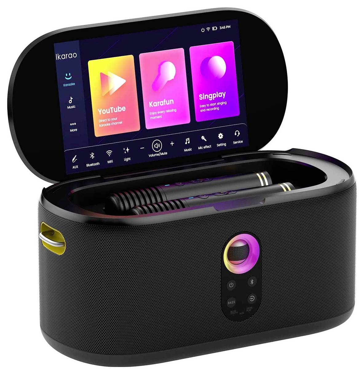 Ikarao Shell S1 Karaoke-Anlage Touchscreen, Inkl. Mikrofon