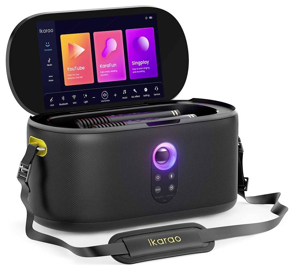 Ikarao Shell S1 Karaoke-Anlage Touchscreen, Inkl. Mikrofon