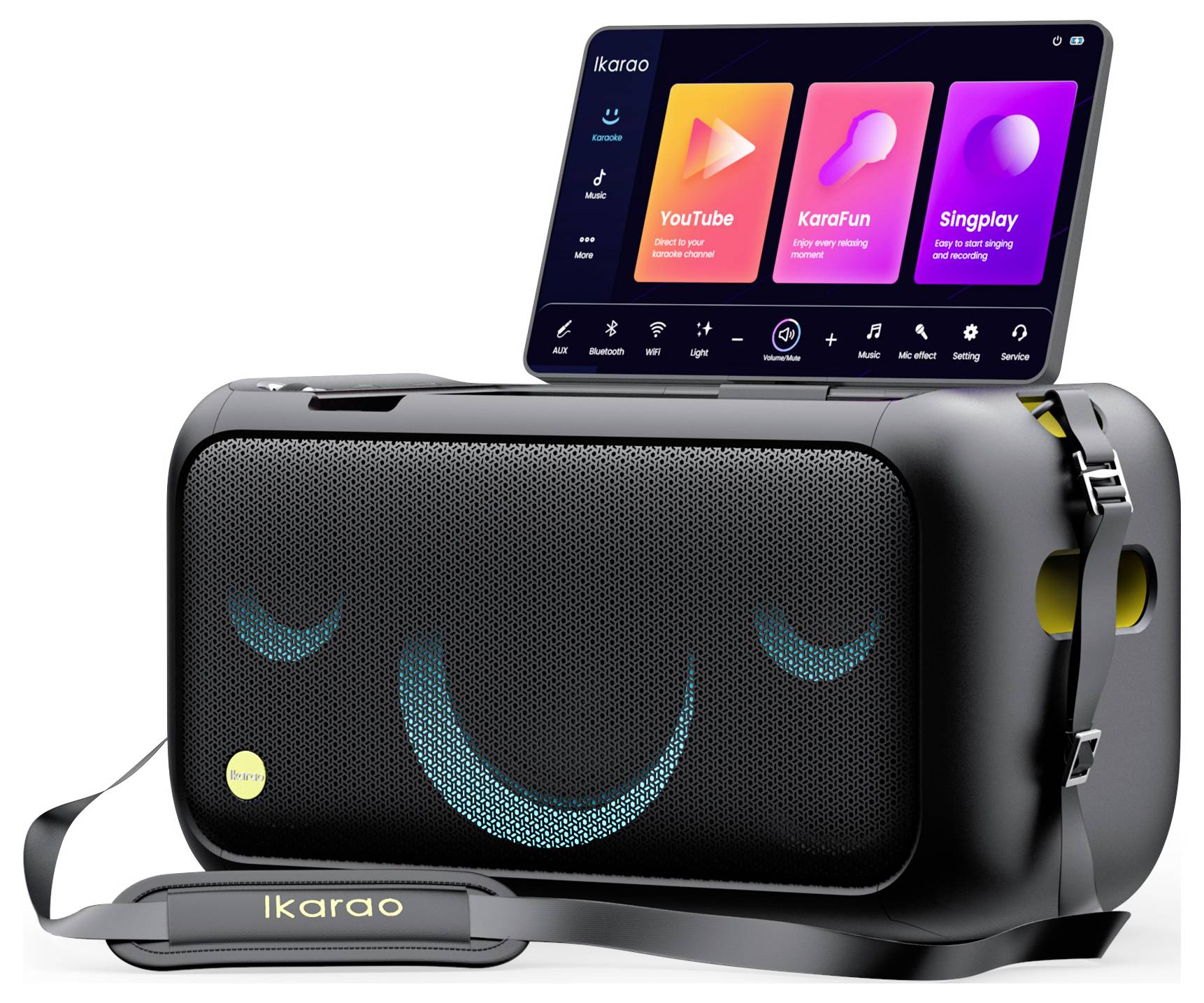 Ikarao Break X1 Karaoke-Anlage Touchscreen, Inkl. Mikrofon