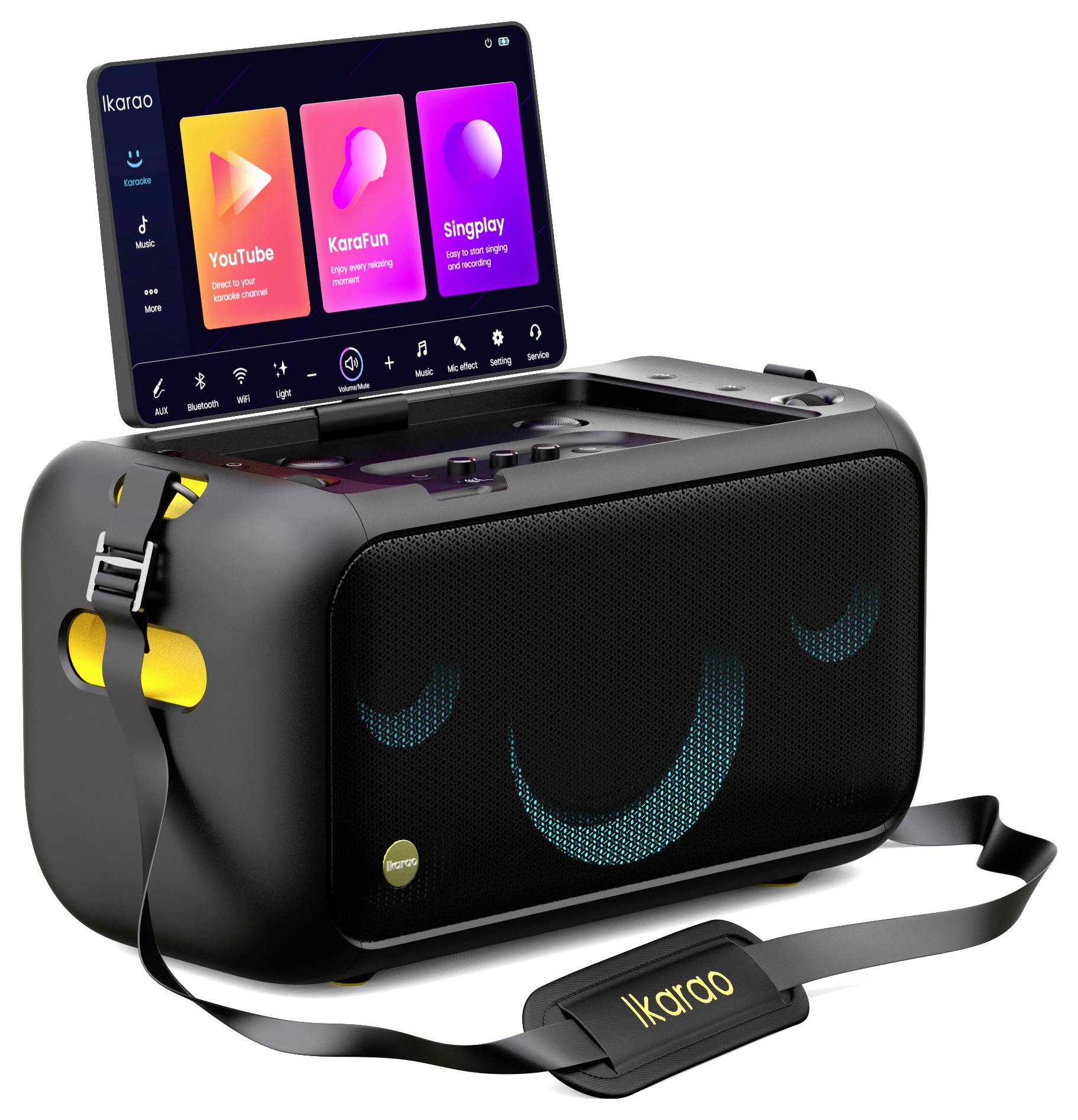 Ikarao Break X1 Karaoke-Anlage Touchscreen, Inkl. Mikrofon