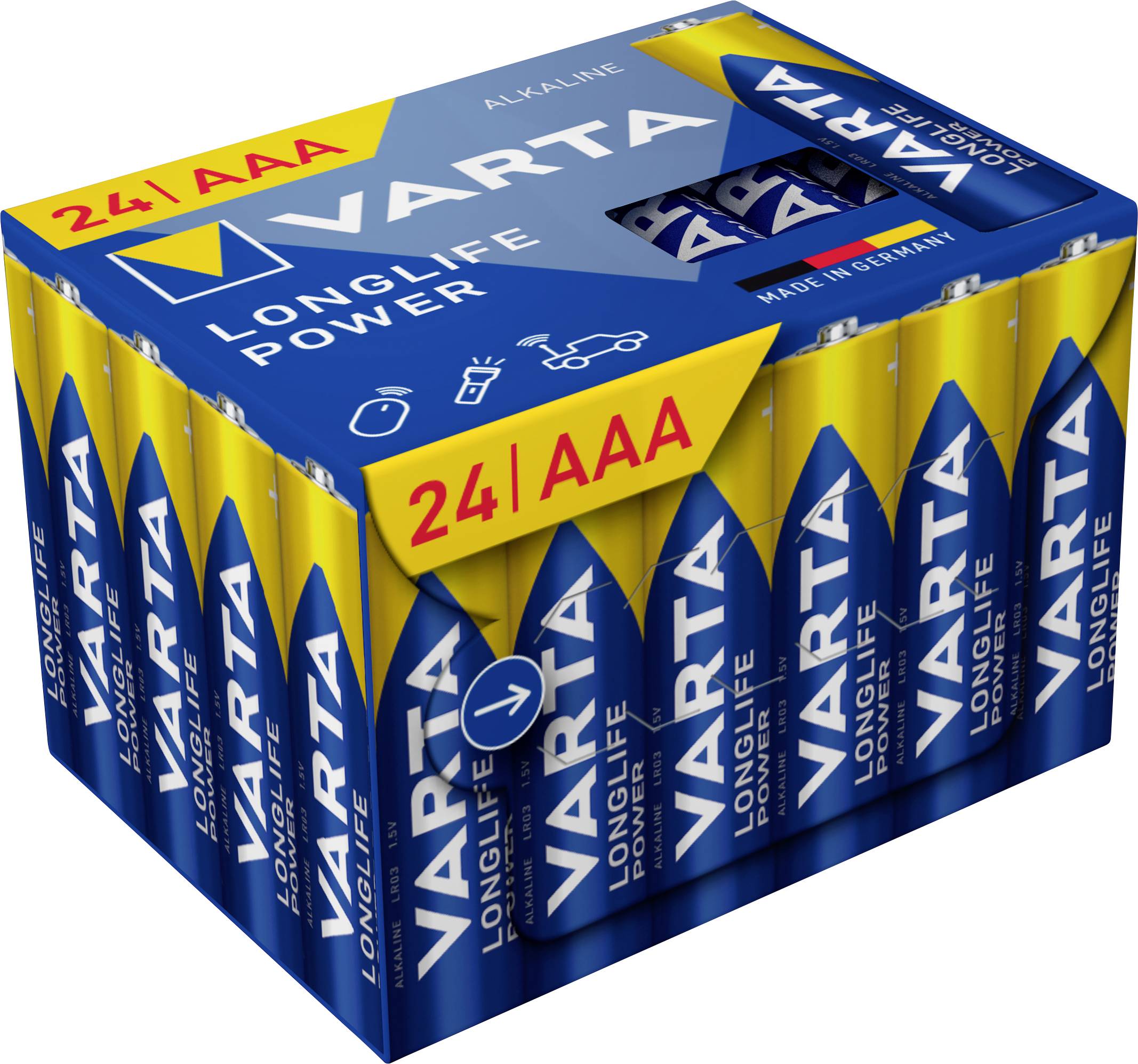 Varta Longlife Power AAA Cube Pack24 Micro (AAA)-Batterie Alkali-Mangan 1.5V 24St.