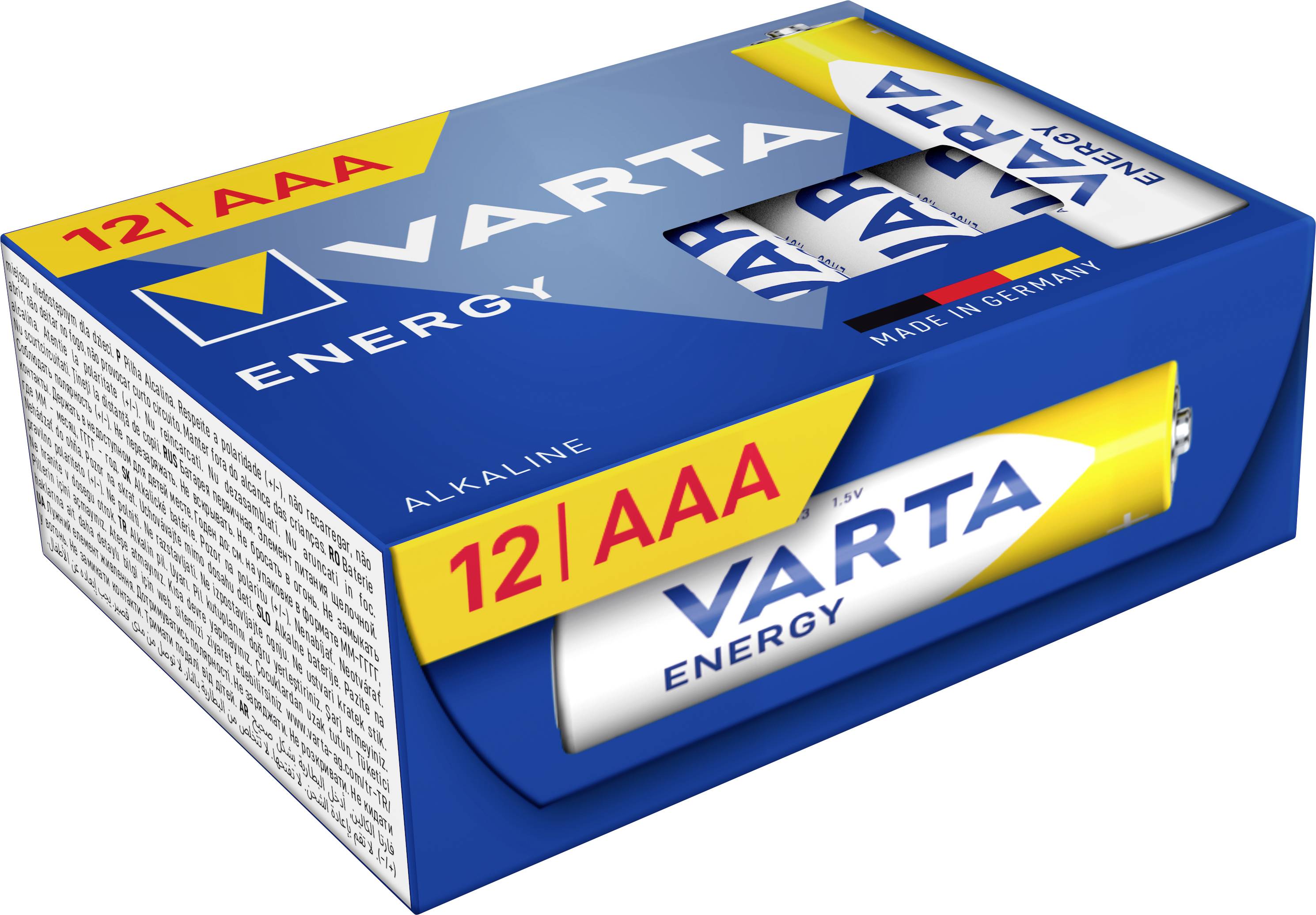 Varta VARTA Energy AAA Cube Pack12 TRAY 60 Micro (AAA)-Batterie Alkali-Mangan 1.5 V 12 St.